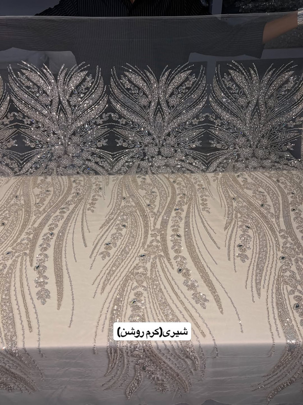 پارچه مجلسی طرح سنگ کاری الیزابت