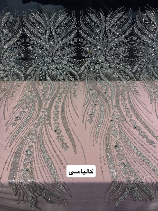 پارچه مجلسی طرح سنگ کاری الیزابت