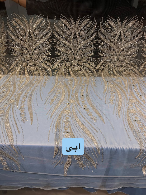 پارچه مجلسی طرح سنگ کاری الیزابت