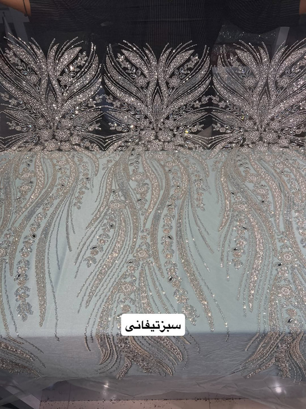 پارچه مجلسی طرح سنگ کاری الیزابت